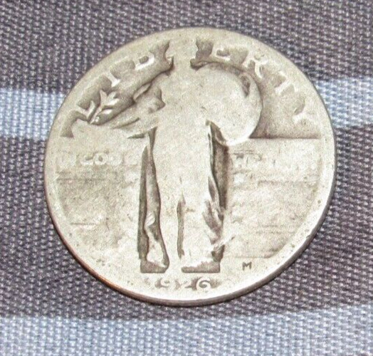 Silver SLQ 1926 p Philadelphia Mint Standing Liberty Quarter Old coin