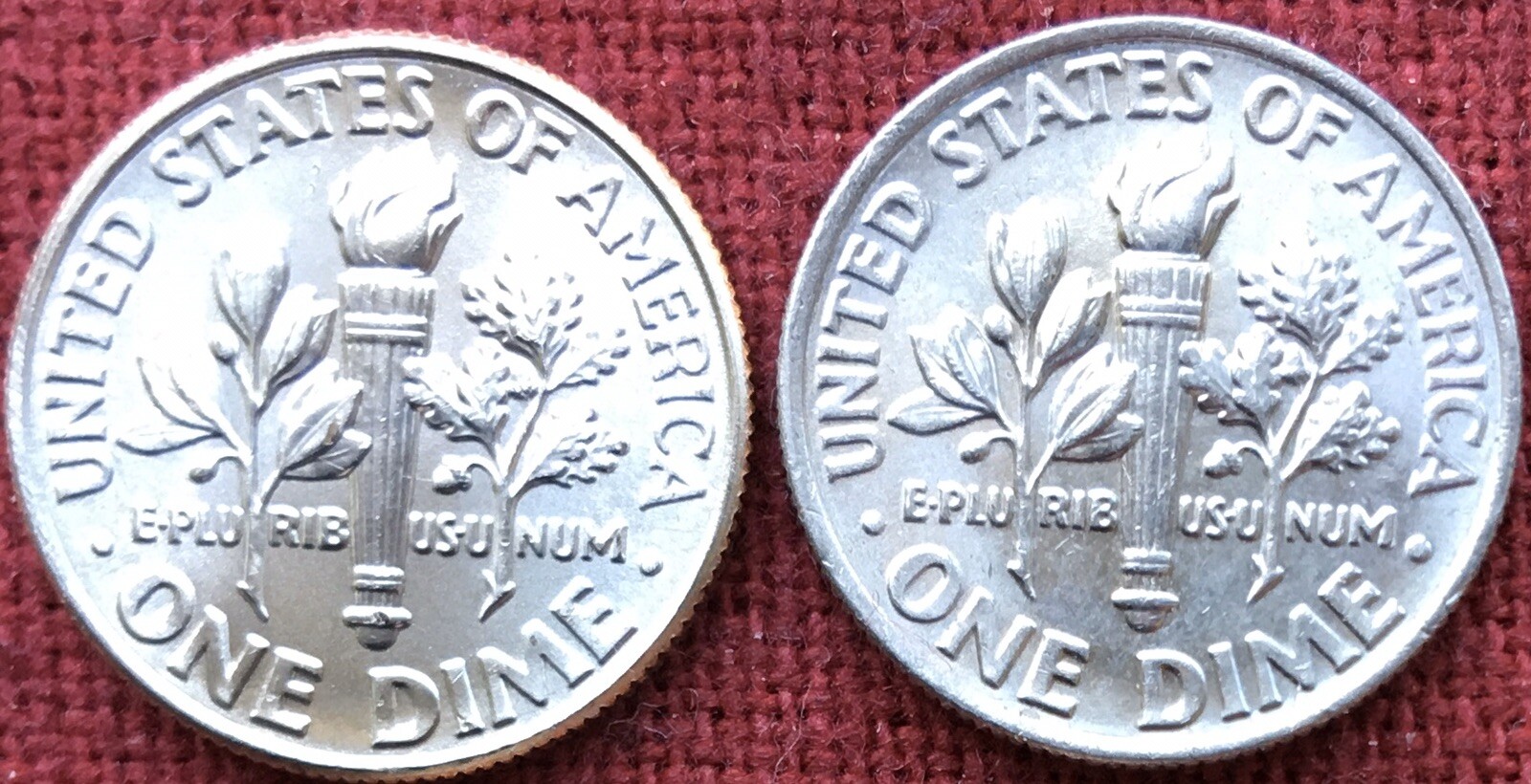 2011 P & D ROOSEVELT DIME UNCIRCULATED 2 COINS FROM OBW