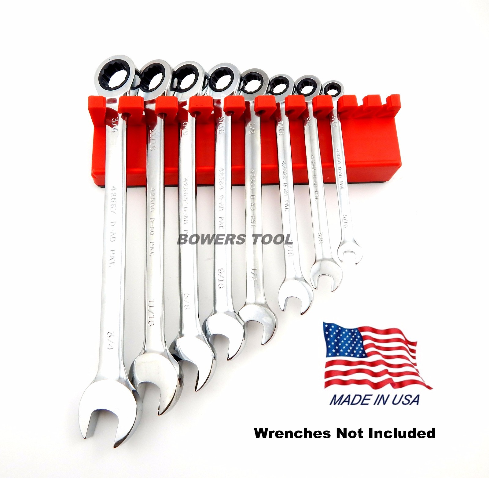 Mechanics Time Saver 10 Slot Magnetic Wrench Rack Holder Caddy SAE MTS USA