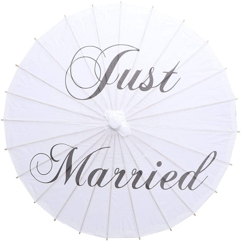 Aspire White Wedding Paper Parasol Umbrella