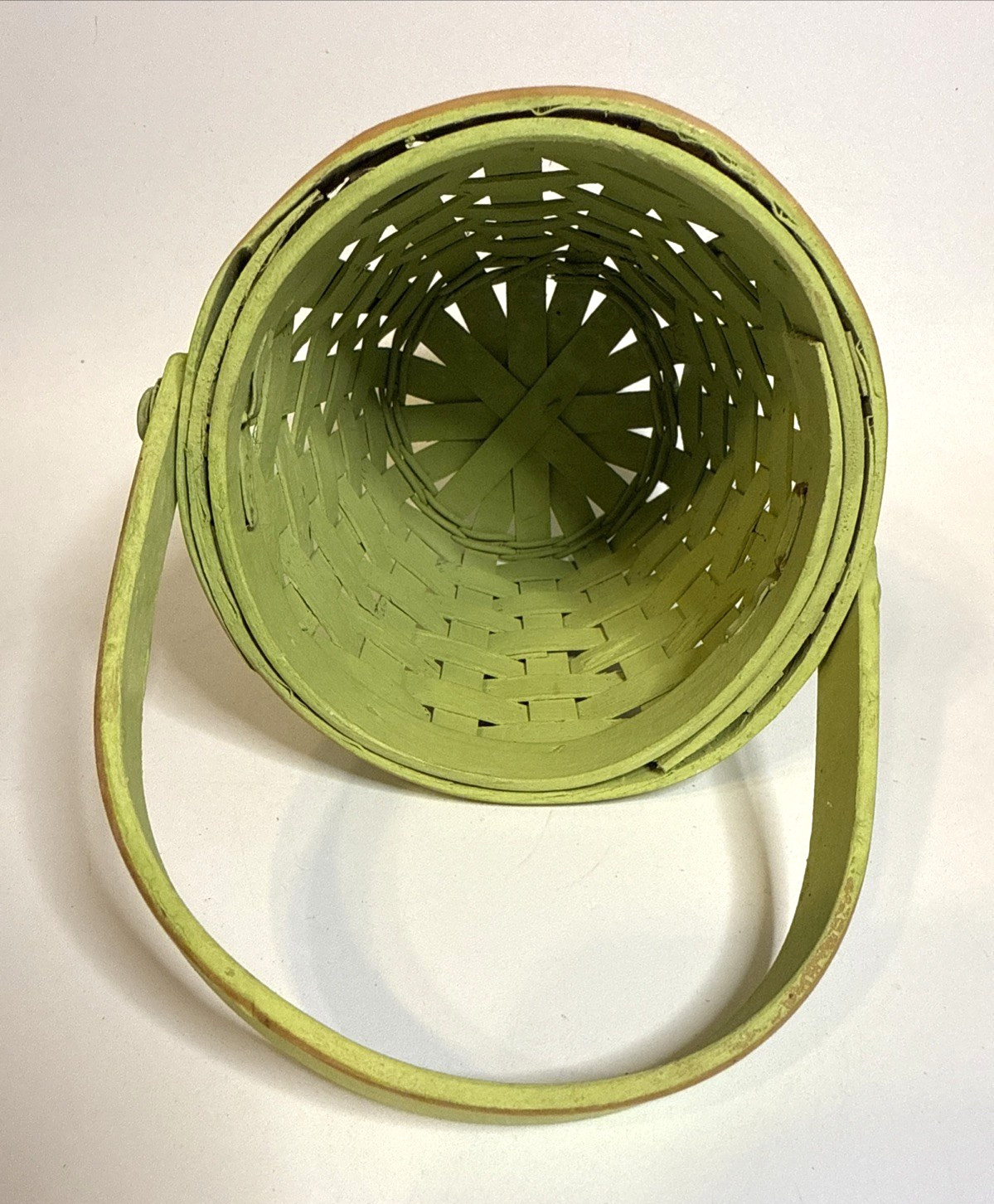 Spring Green Easter Basket 4.5” Tall & Across Swivel Handle