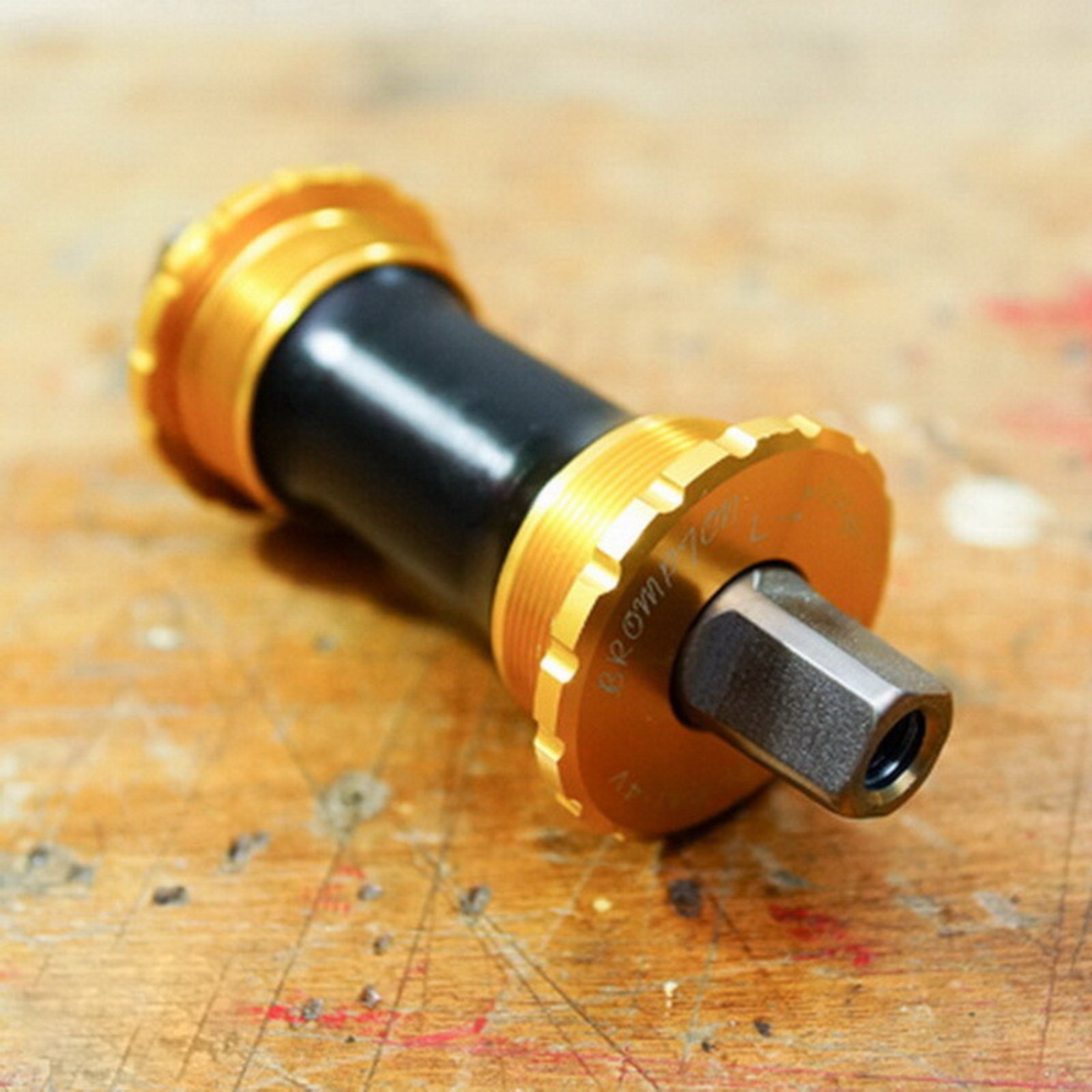 Titanium Axle Ceramic BSA 119L Square Taper bottom bracket for brompton Gold