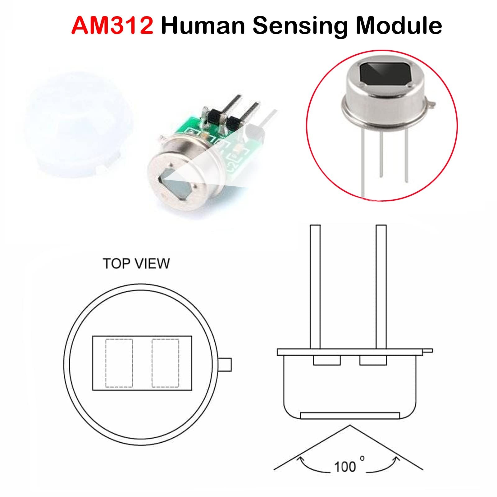 5PCS HC-SR312 AM312 Mini Pyroelectric Infrared PIR Human Sensor Module Module...