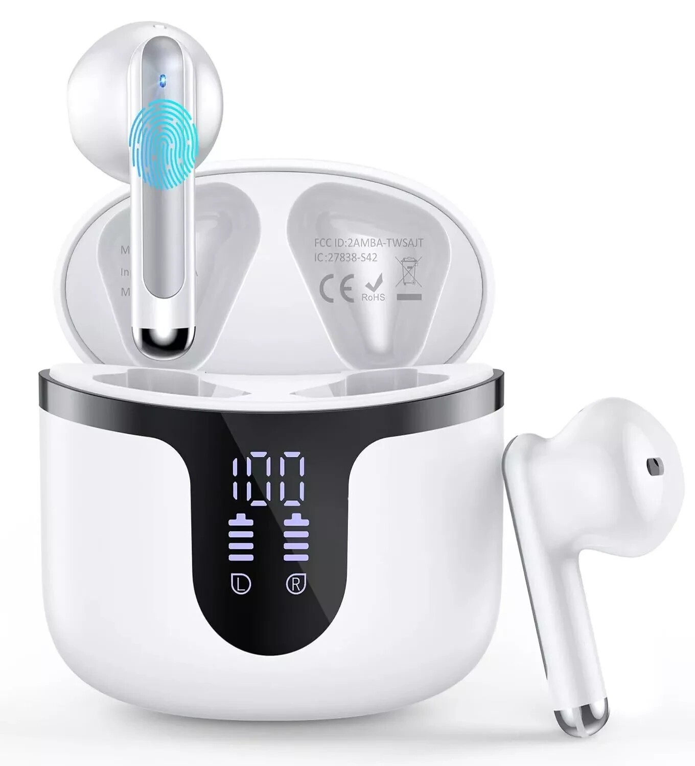 Bluetooth Headset 5.3 TWS Wireless Earphone Earbuds Headphones Stereo Waterproof
