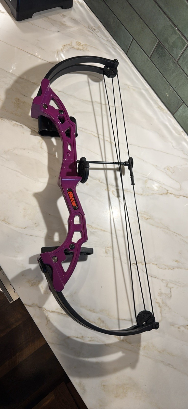 Bear Archery Brave RH Draw Compound Bow with Quiver Purple