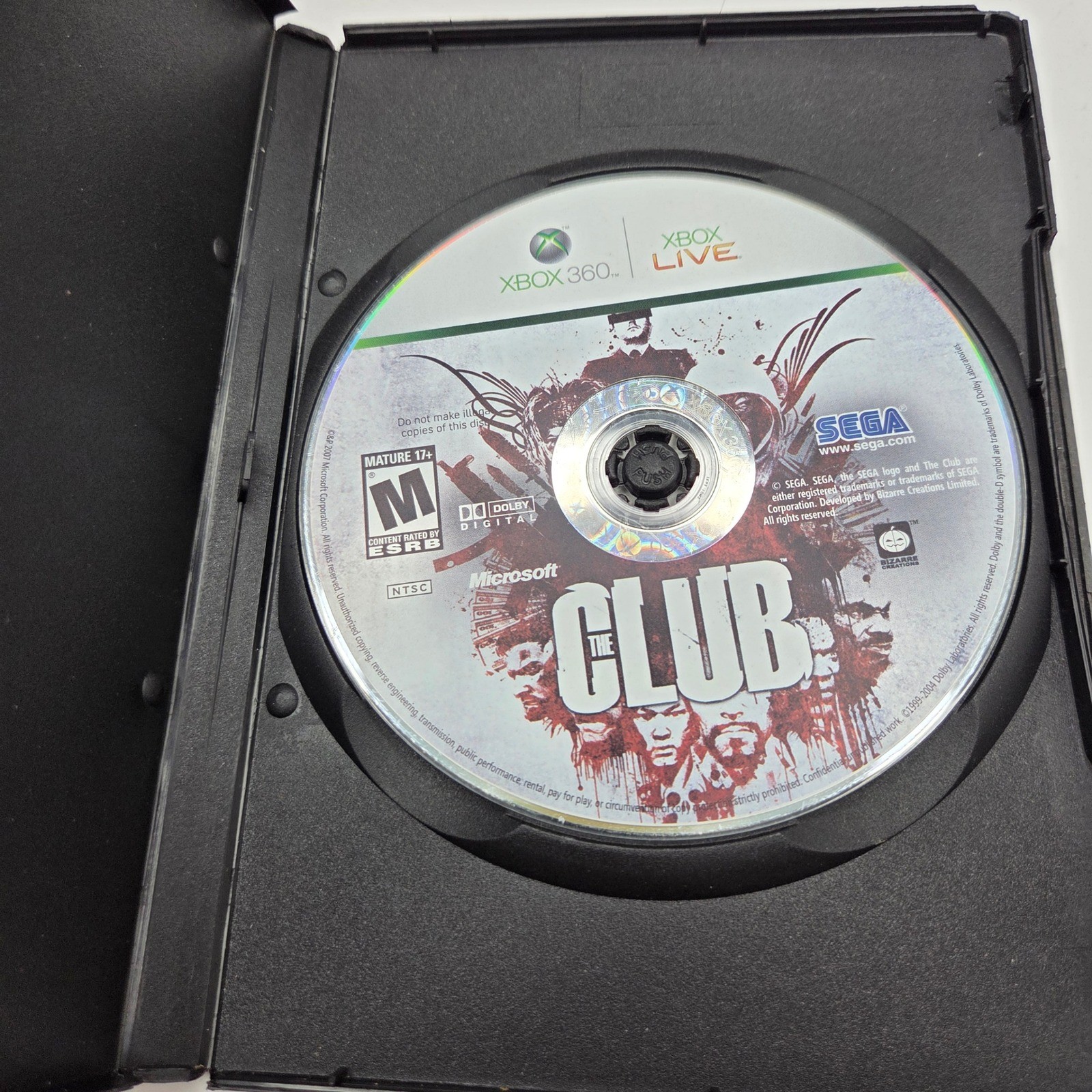 The Club Xbox 360 Video Game Third Person Shooter Bizarre Creations Disc Only