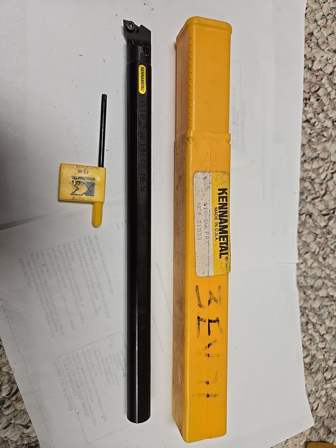 New Kennametal 5/8" Ø 10" OAL Boring Bar A10-SWLPR3 WPMT 21.51 040204 Carbide