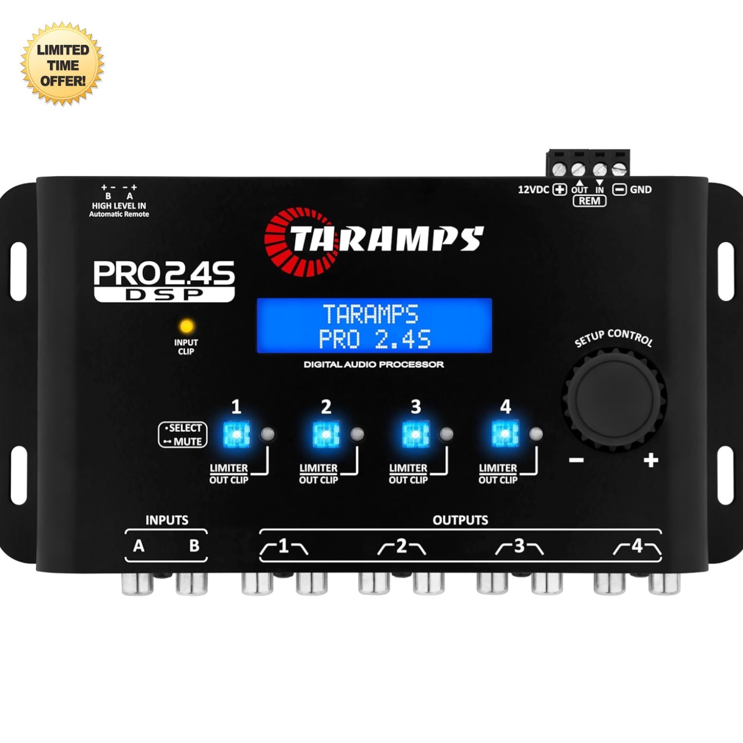 Pro 2.4S DSP Crossover Digital Signal Processor Equalizer 15-band Graphic