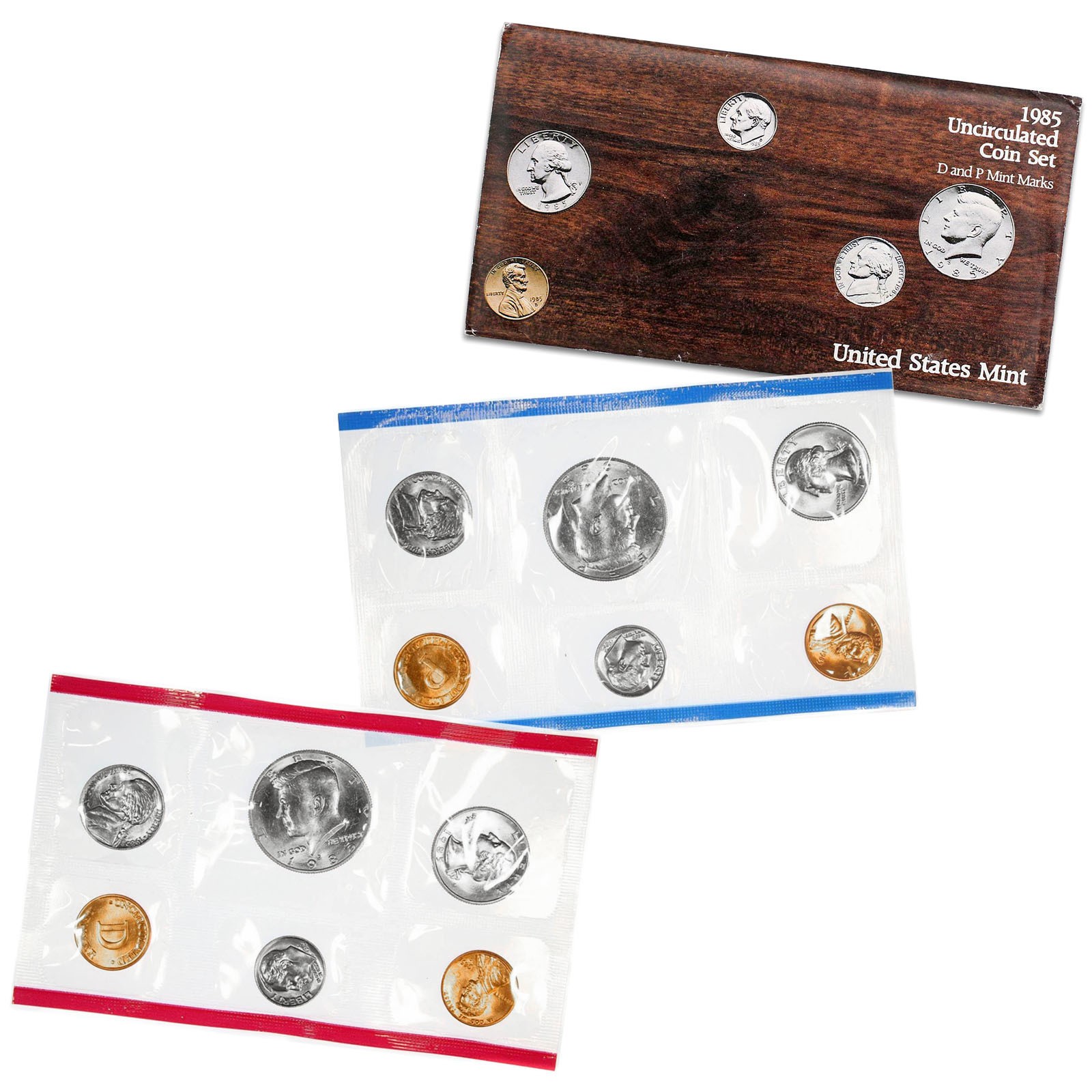 1985 Mint Set Original Envelope 10 BU US Coins BU