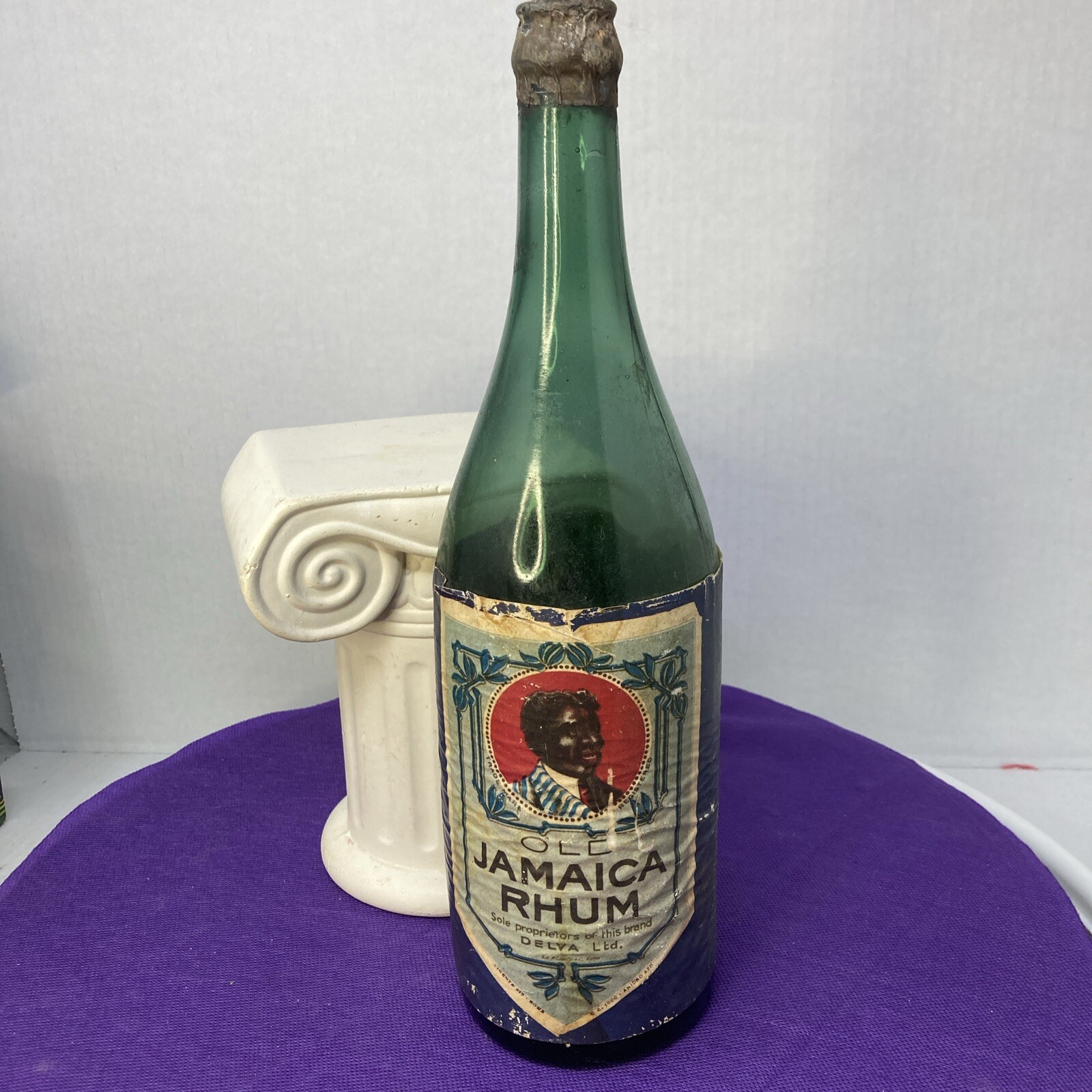 Rommel’s Nazi Lost Liquor Jamaica Rhum Bottle World War II Evaporated Empty