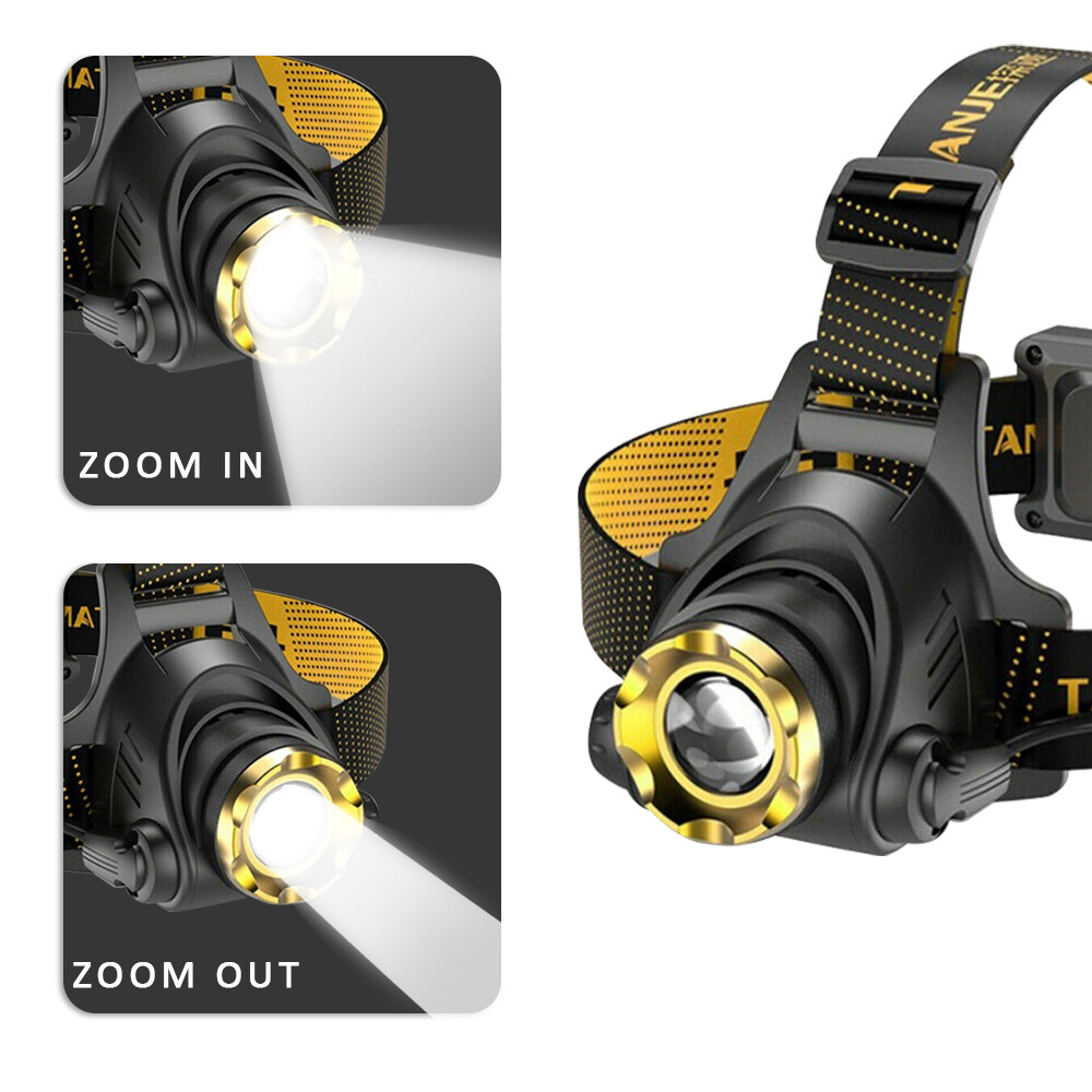 Rechargeable 990,000 LM LED Tactical Headlight with Multifunctional Features