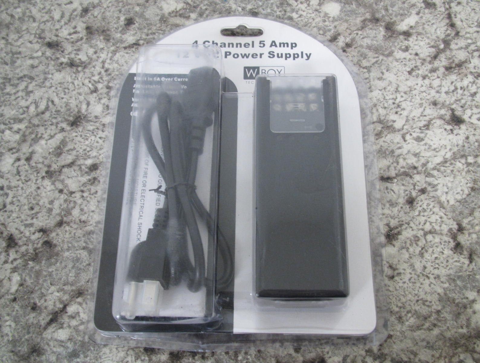 New W Box Technologies 0E-4CPW5A60W 4 Channel 5 AMP 12 VDC CCTV Power Supply