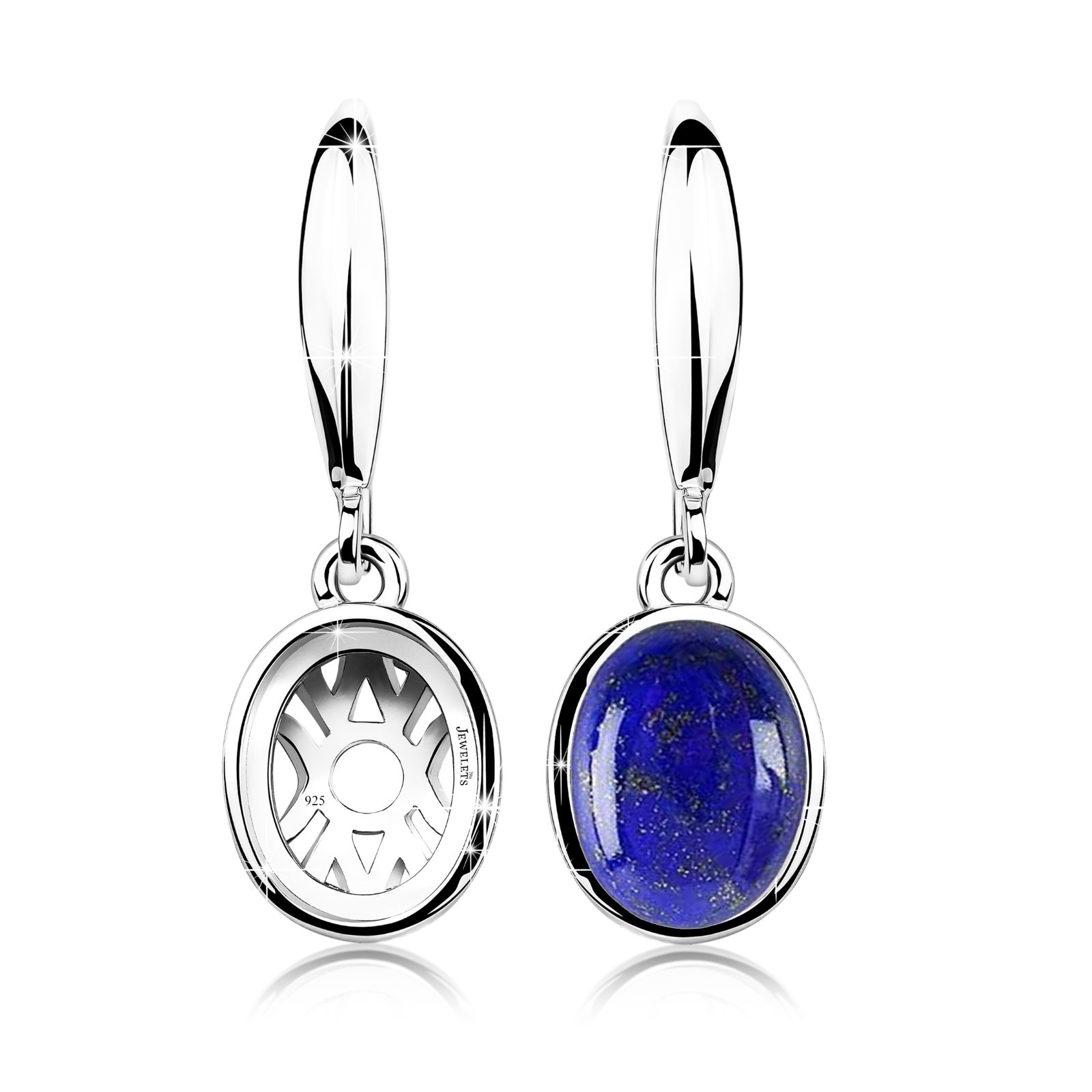 Silver Earrings Blank Pair – 8×10 mm Cabochon Bezel Setting Blank