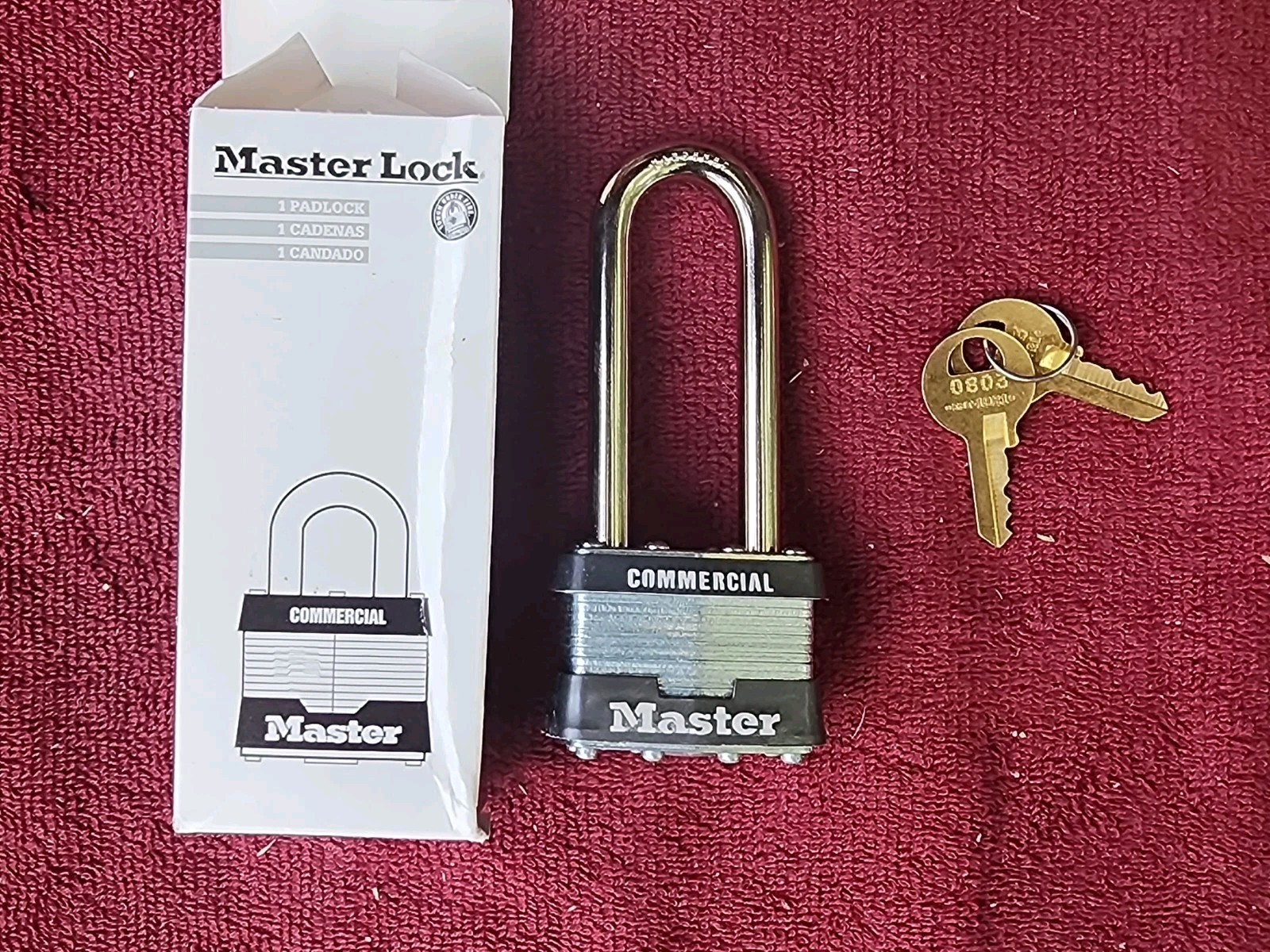 Master Lock Commercial  1LJ Padlock, New Old Stock