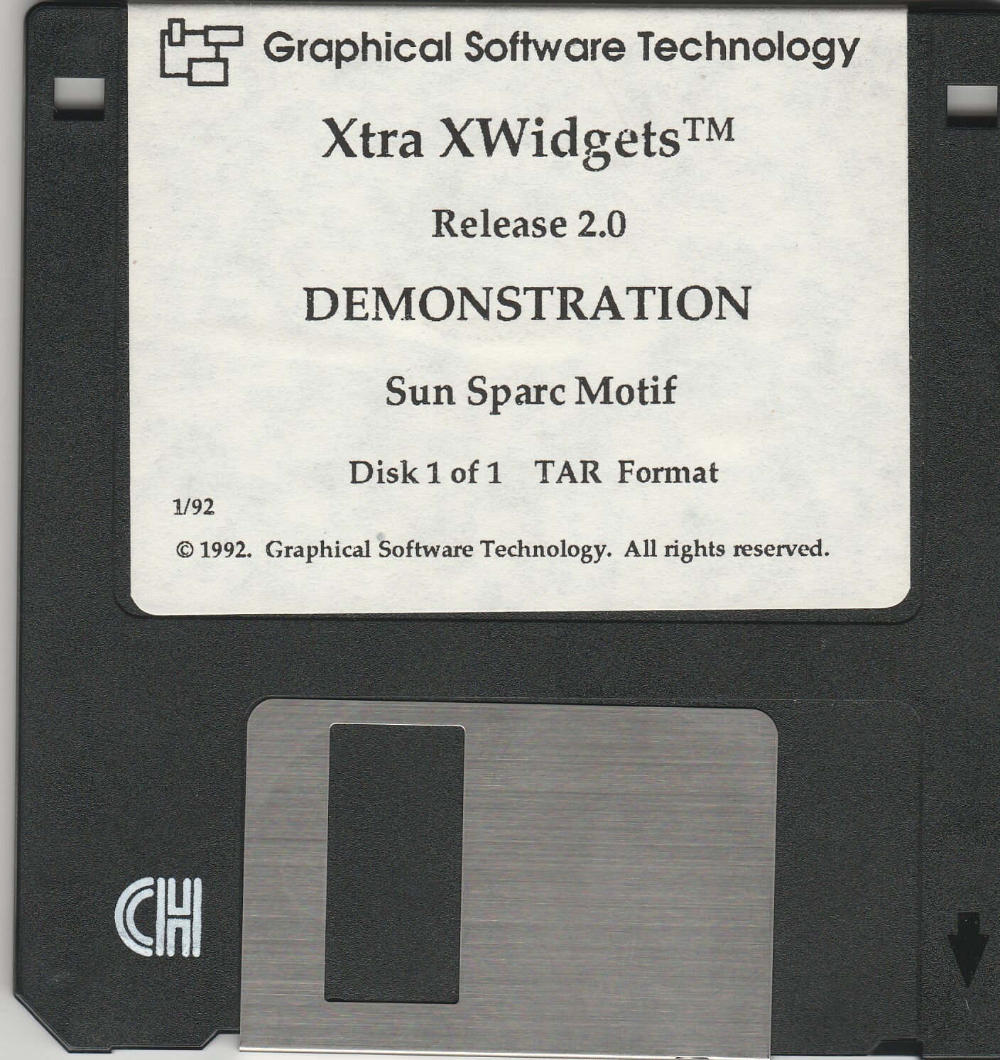 Xtra XWidgets by Graphical Software Technology Demo ~ 3.5" disk ~ 1992