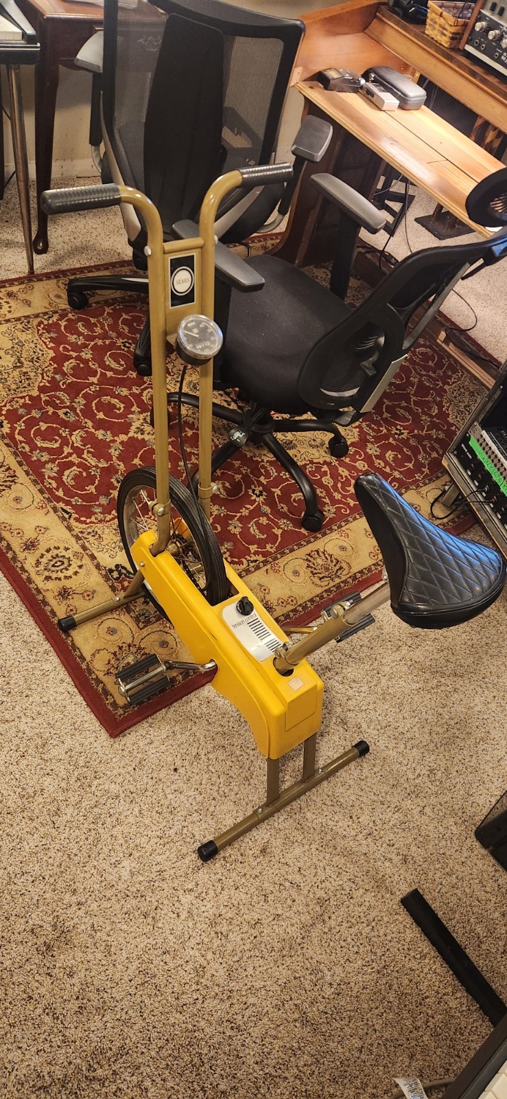 Vintage Sears Exercise Bike Yellow