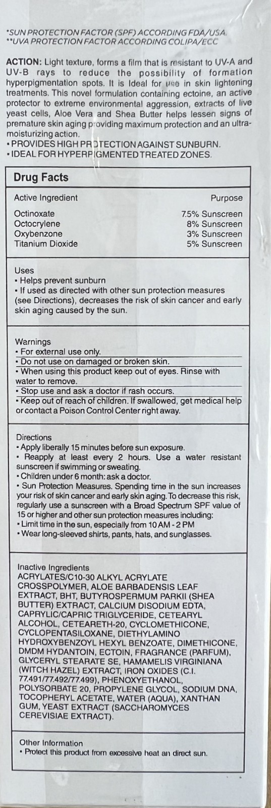Exel Cream proctector 50 +