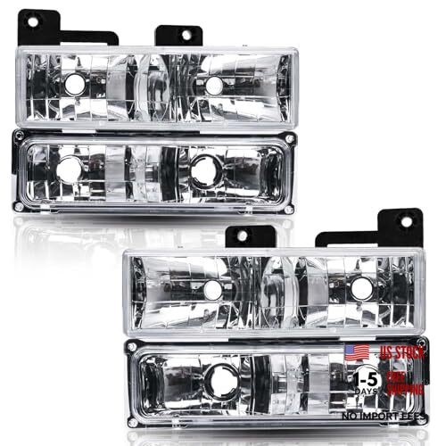 Headlight Assembly with Bumper Lights 4pcs Headlights W/ Bumper Lights