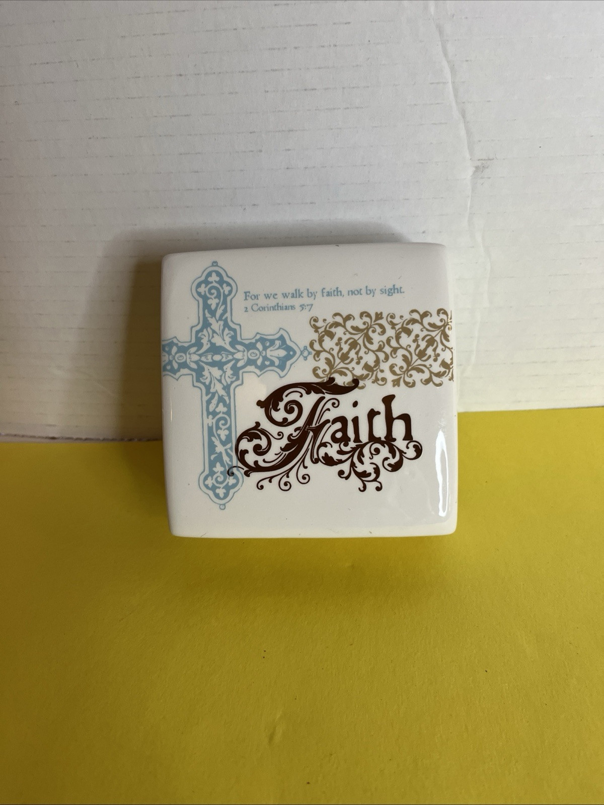 2007 Sonnets Studios Trinket Box  FAITH AS FOR ME