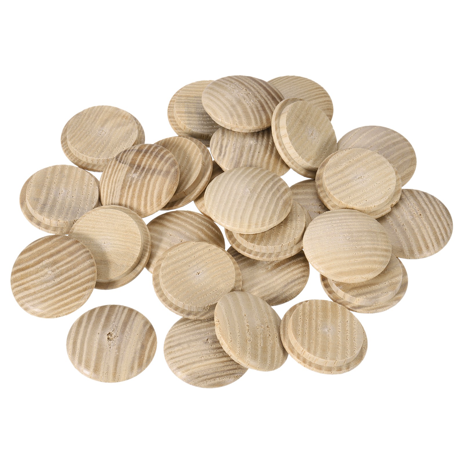 Wood Hole Plugs, 25 Pcs 30x25mm Wood Button Top Plugs Screw Hole Plugs