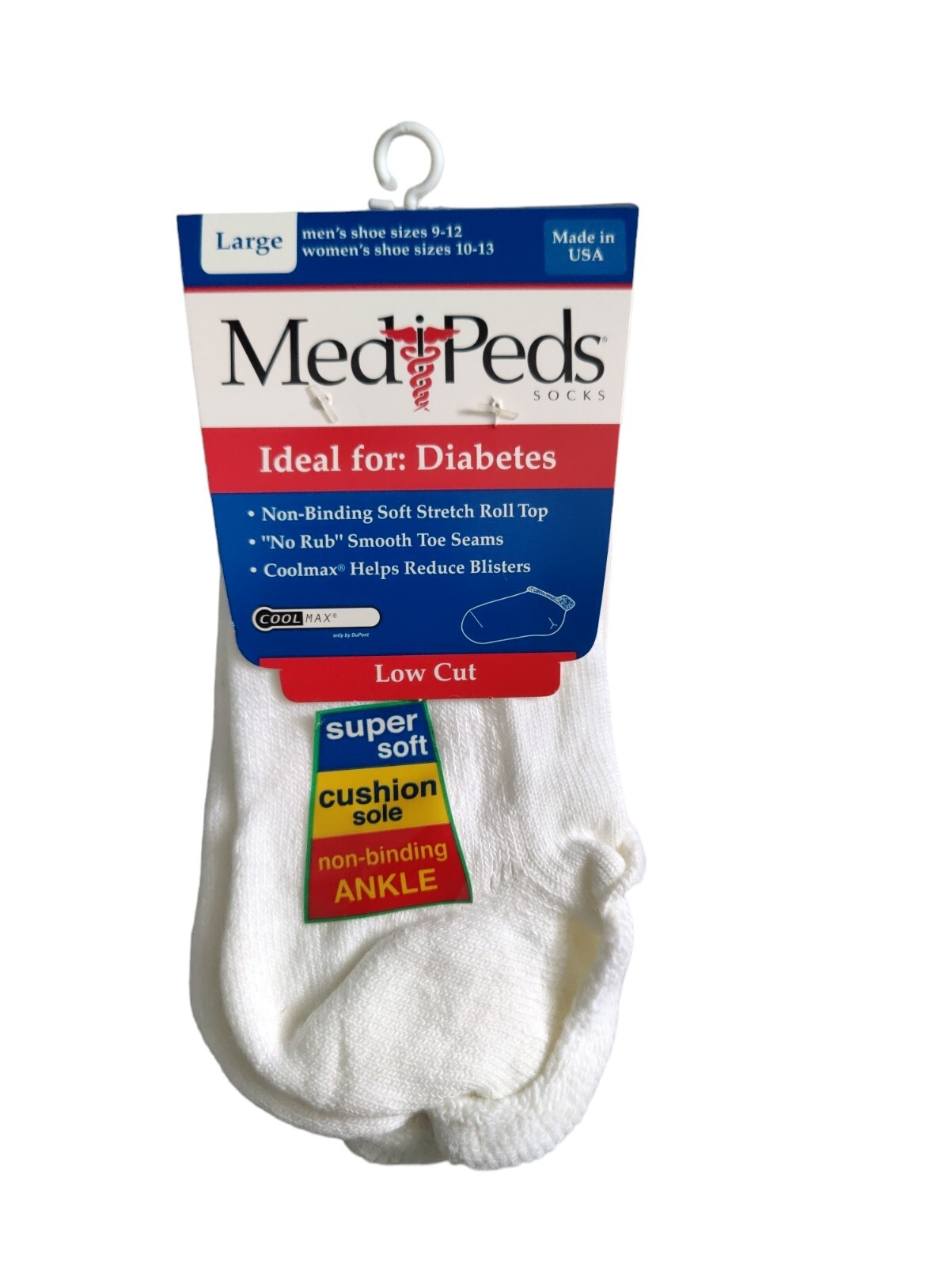 medipeds socks low cut 6 pairs per pack