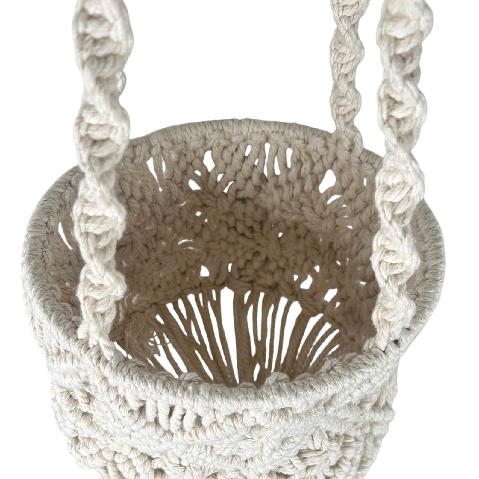 Classic Retro 70's Macrame Medium Size Plant Holder