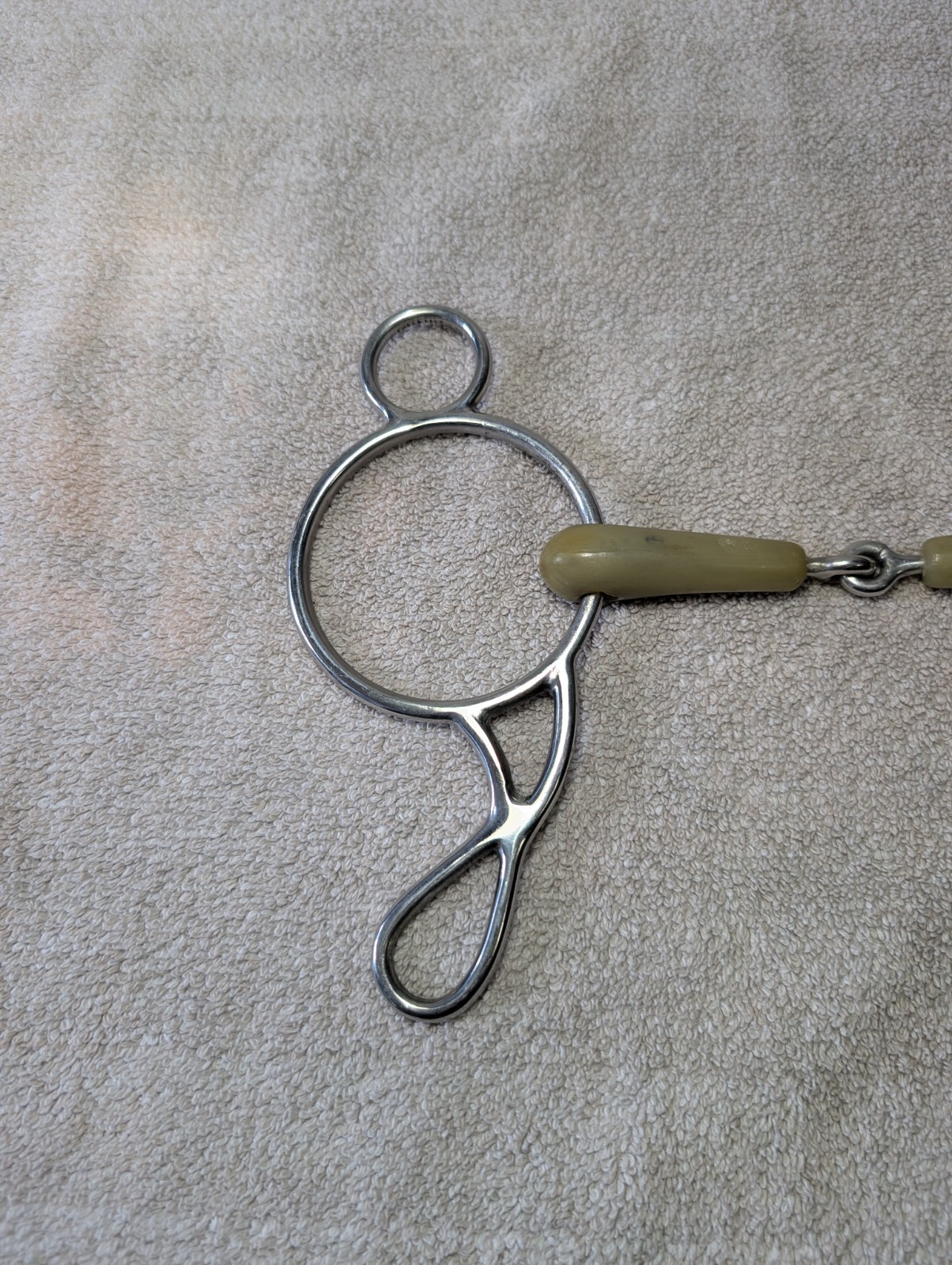 Equestrian Tack Horse Bit Flexi Snaffle With Large Rings Soft Mouth Bit