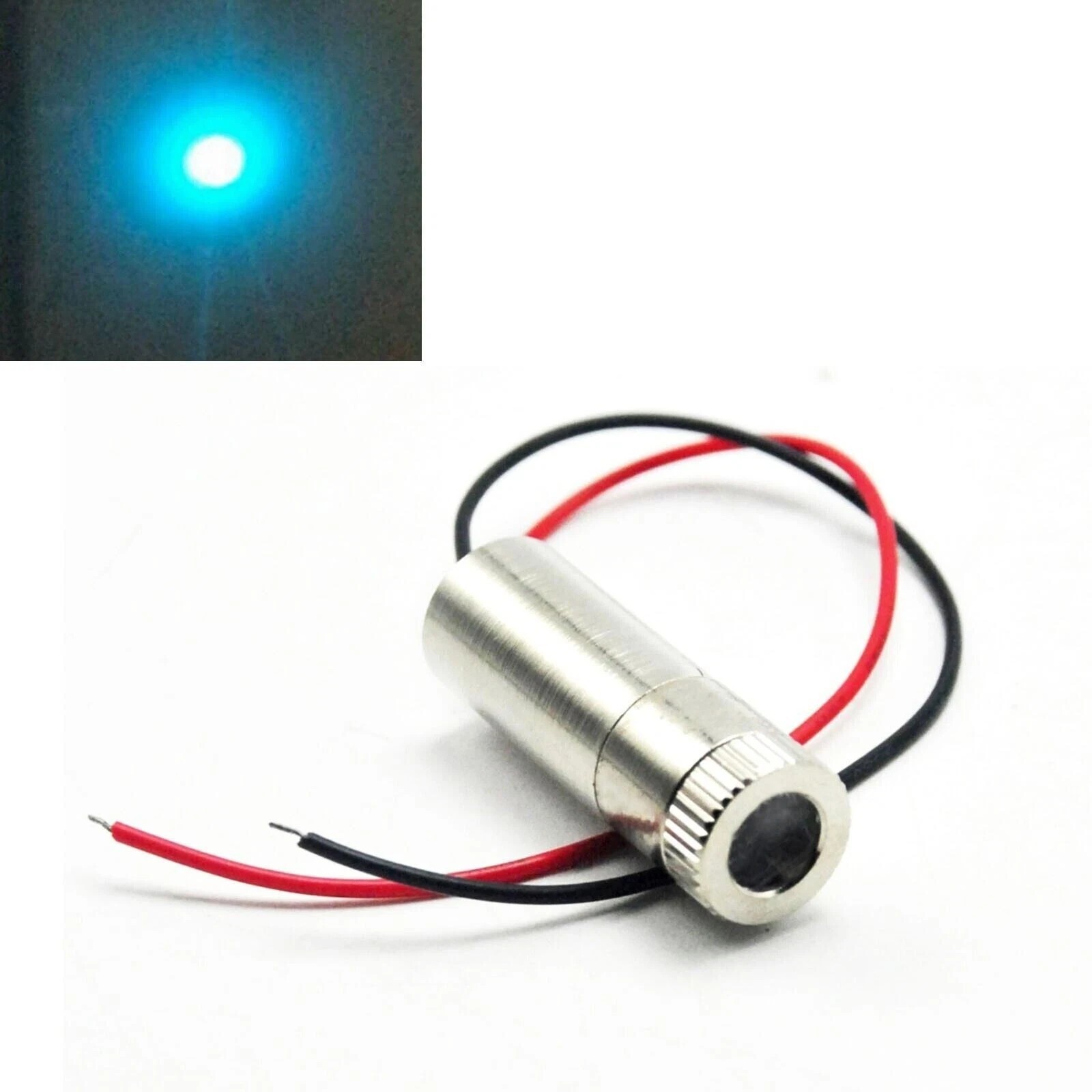 1pc 488nm 30mW Focusable Dot Cyan-Blue 12x35mm Laser Diode Module