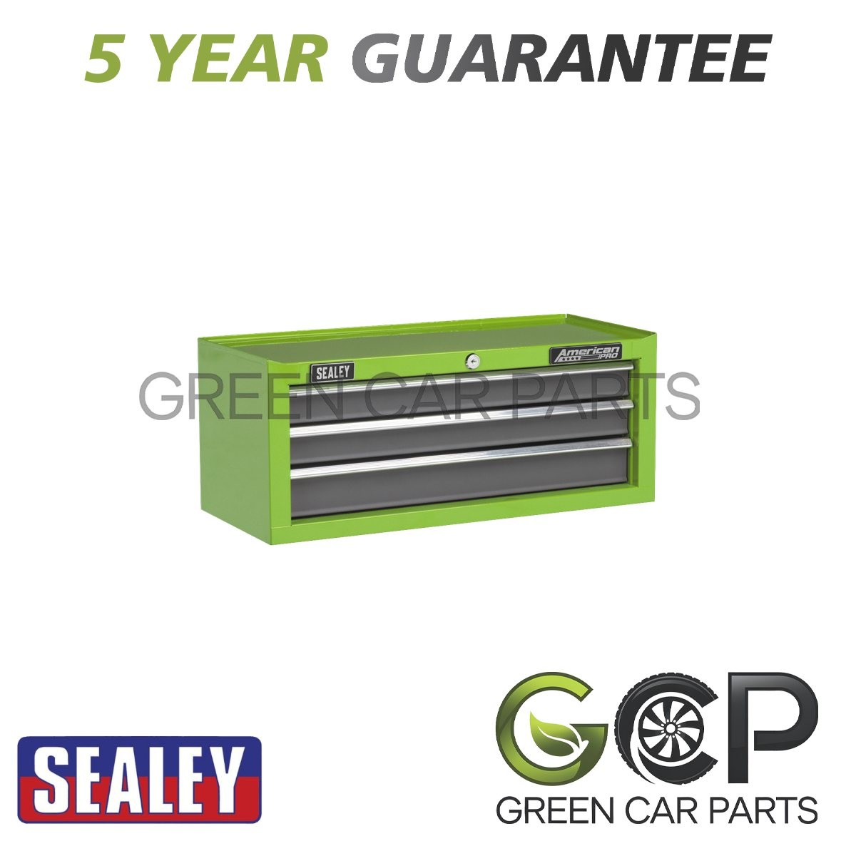 Sealey American PRO� Mid-Box Tool Chest 3 Drawer Green/Grey AP22309BBHV