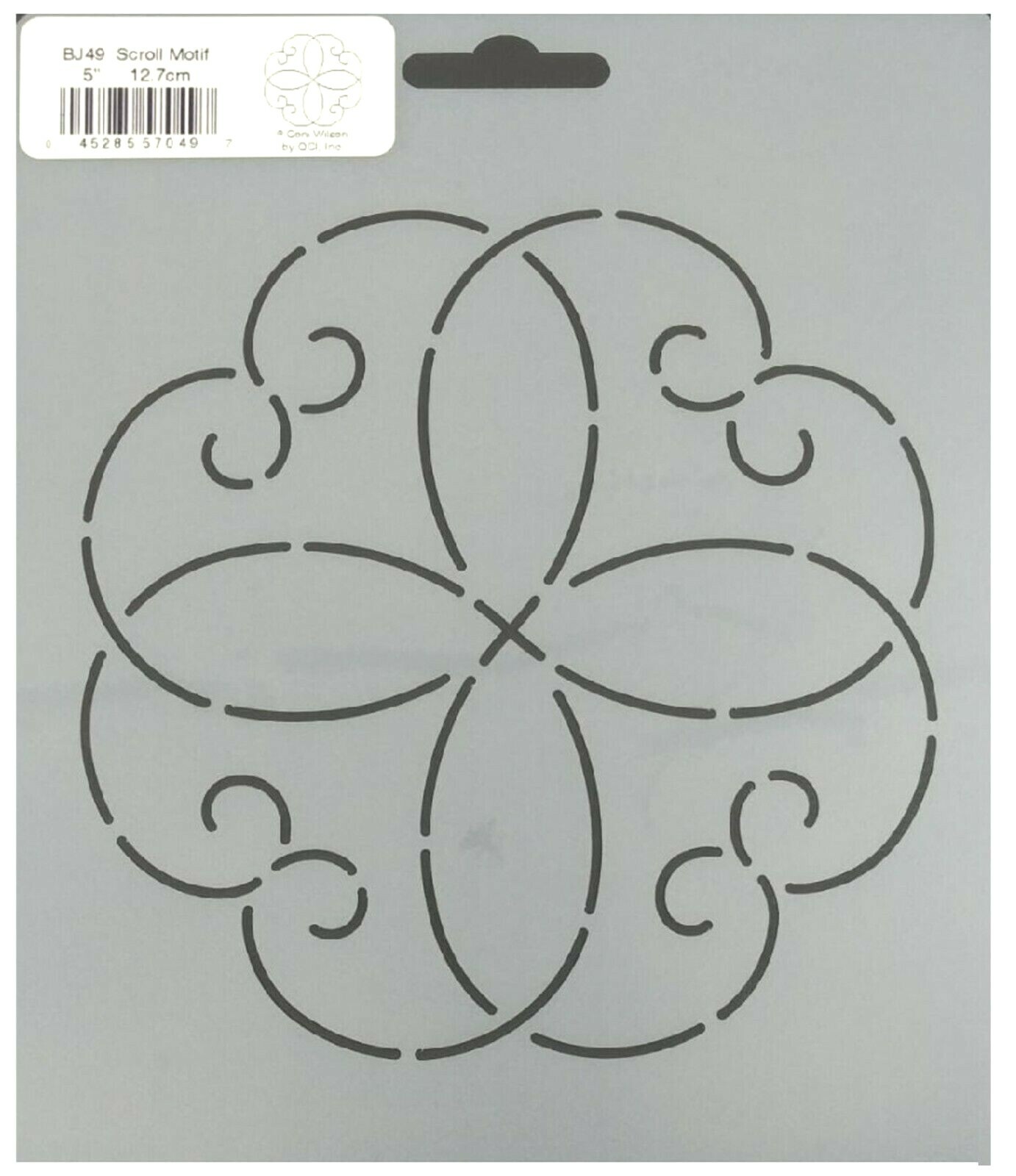 2 Triangular Quilting Scroll Motif Quilt Stencils Feather Block Designs Template