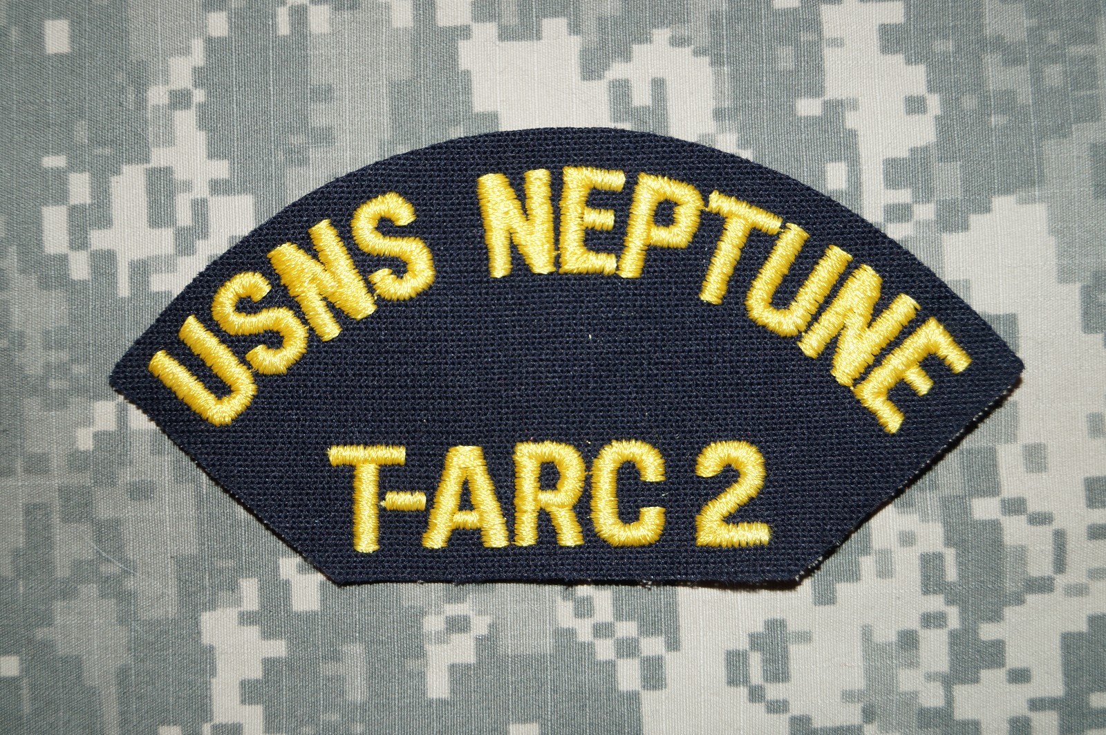 NEW RARE US Navy USNS Neptune T-ARC 2 Embroidered Cap Tab Military Patch
