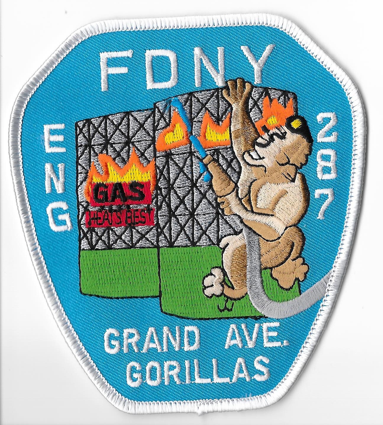 New York Fire Department (FDNY) Engine 287 Grand Ave Gorillas Patch V1