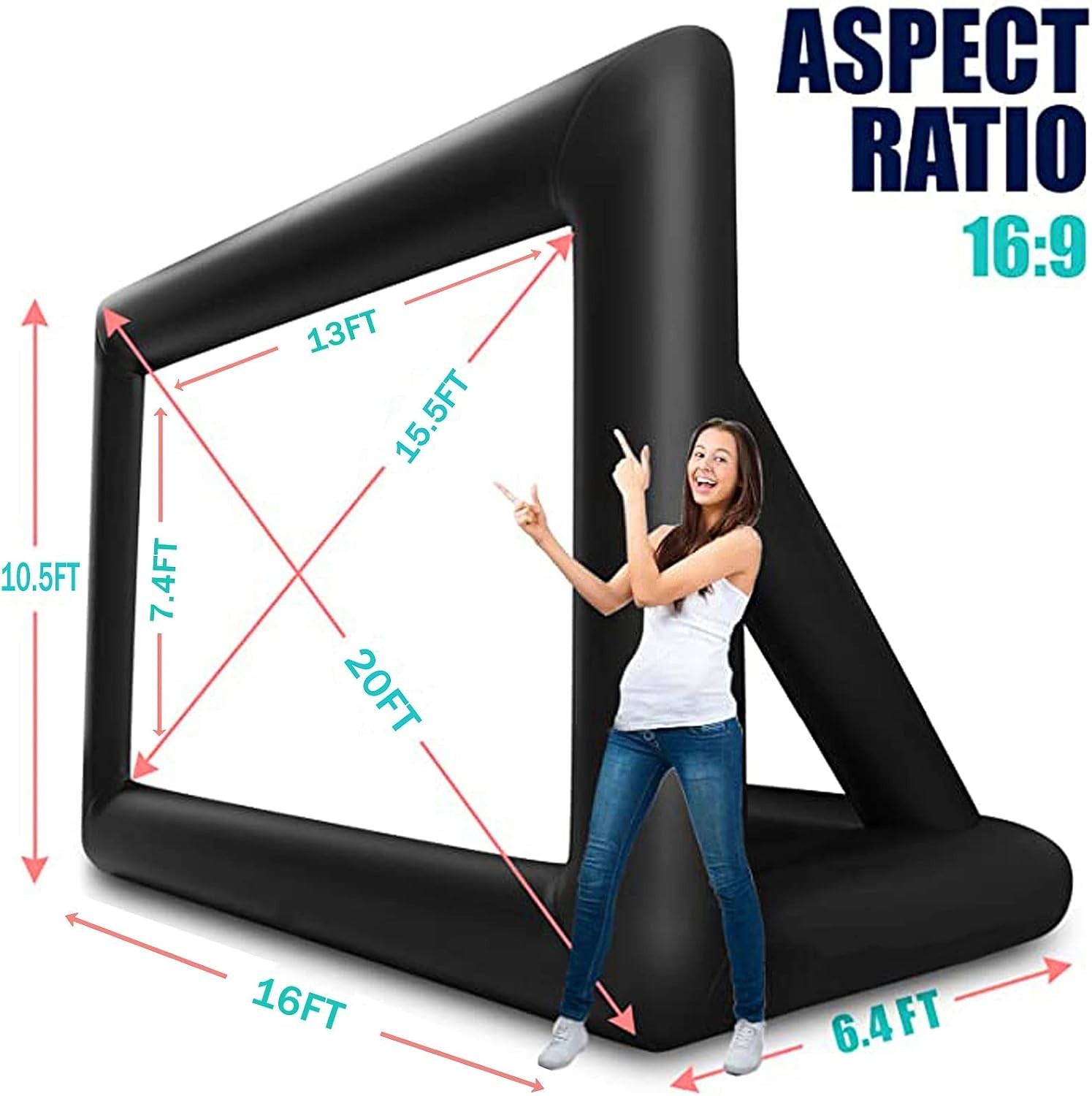 20ft Inflatable Projector Screen for Stunning Outdoor Cinematic Experiences