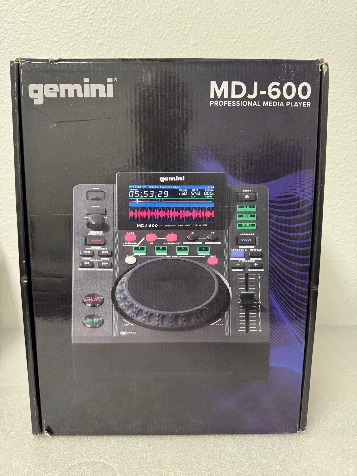 Gemini Sound MDJ-600: Professional CD & USB DJ Media Player with 4.3" Display
