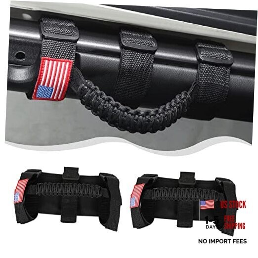 Grab Handles Grip Handle Roll Bar Grab Handle for Jeep Wrangler Polished Black