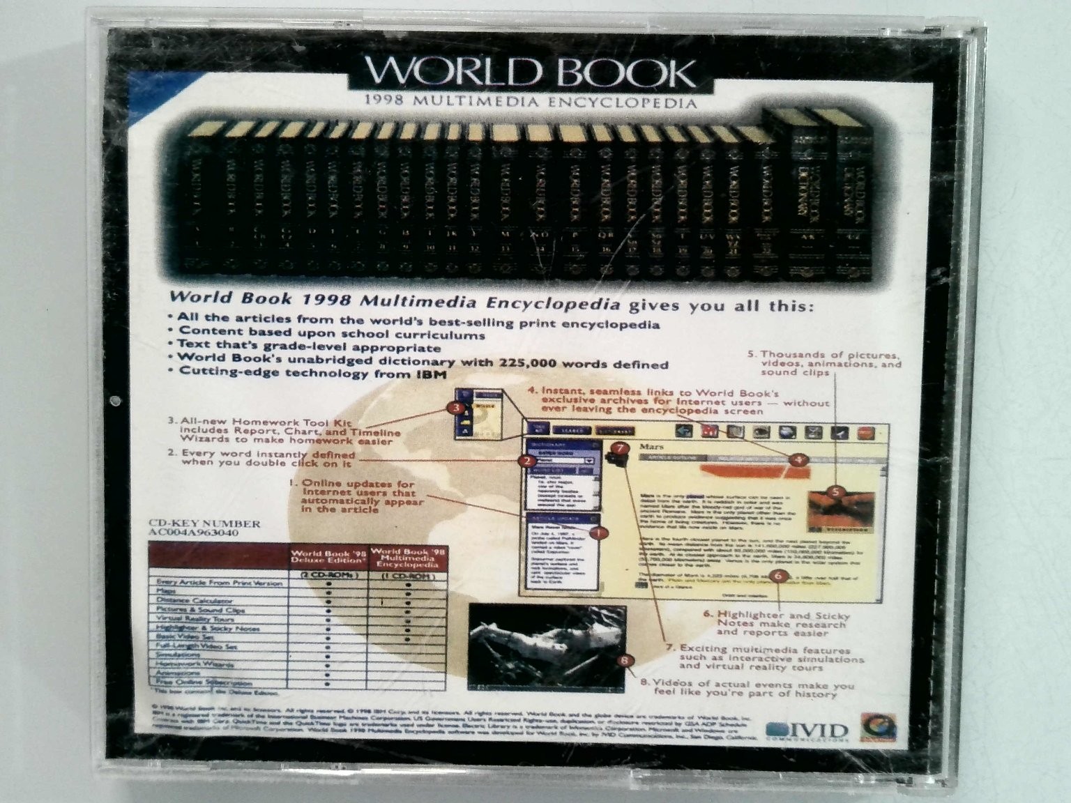 World Book 1998 Multimedia Encyclopedia CD-ROM Deluxe Edition IBM