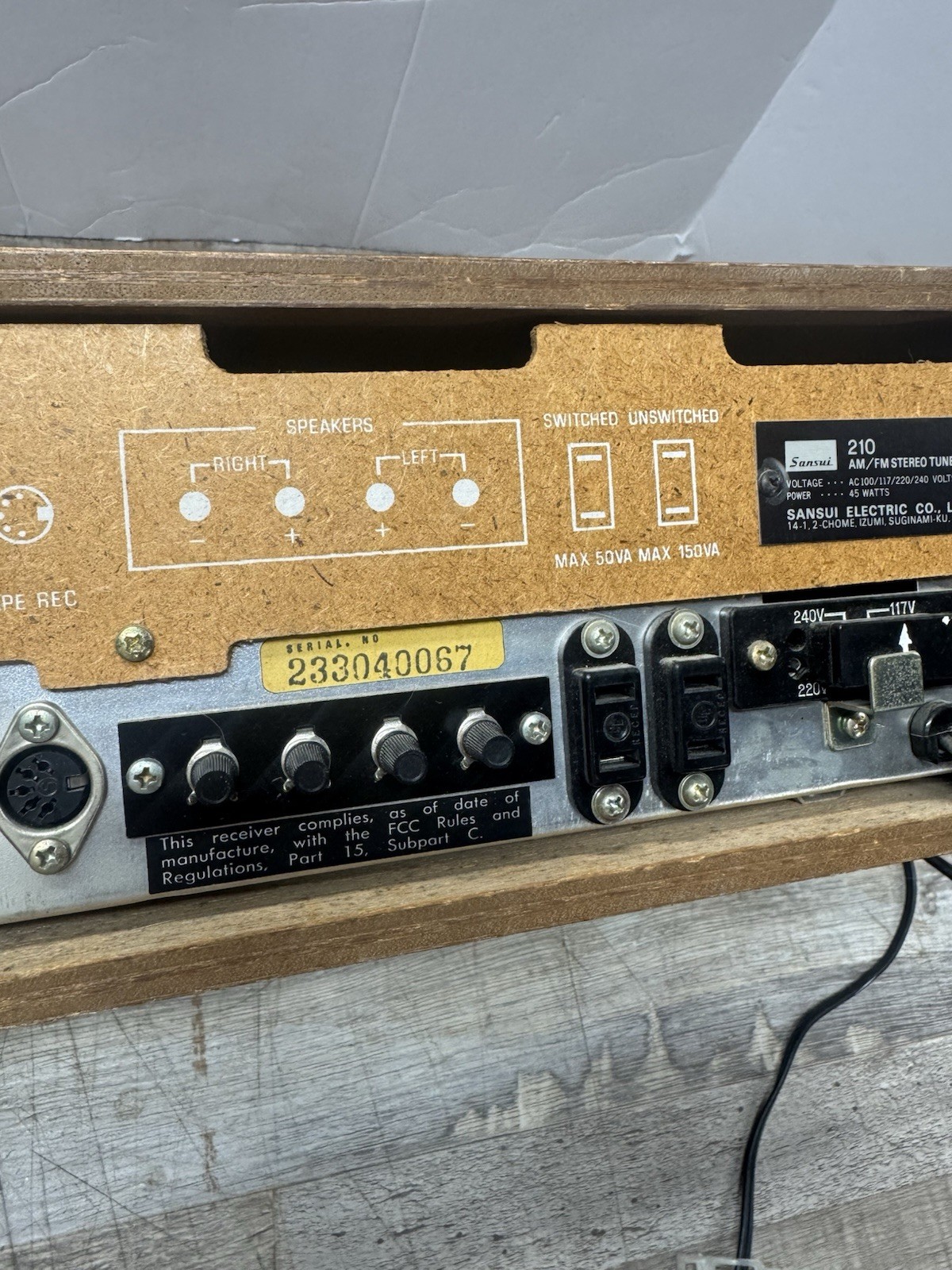 Nice Sansui 210 Stereo Receiver Read