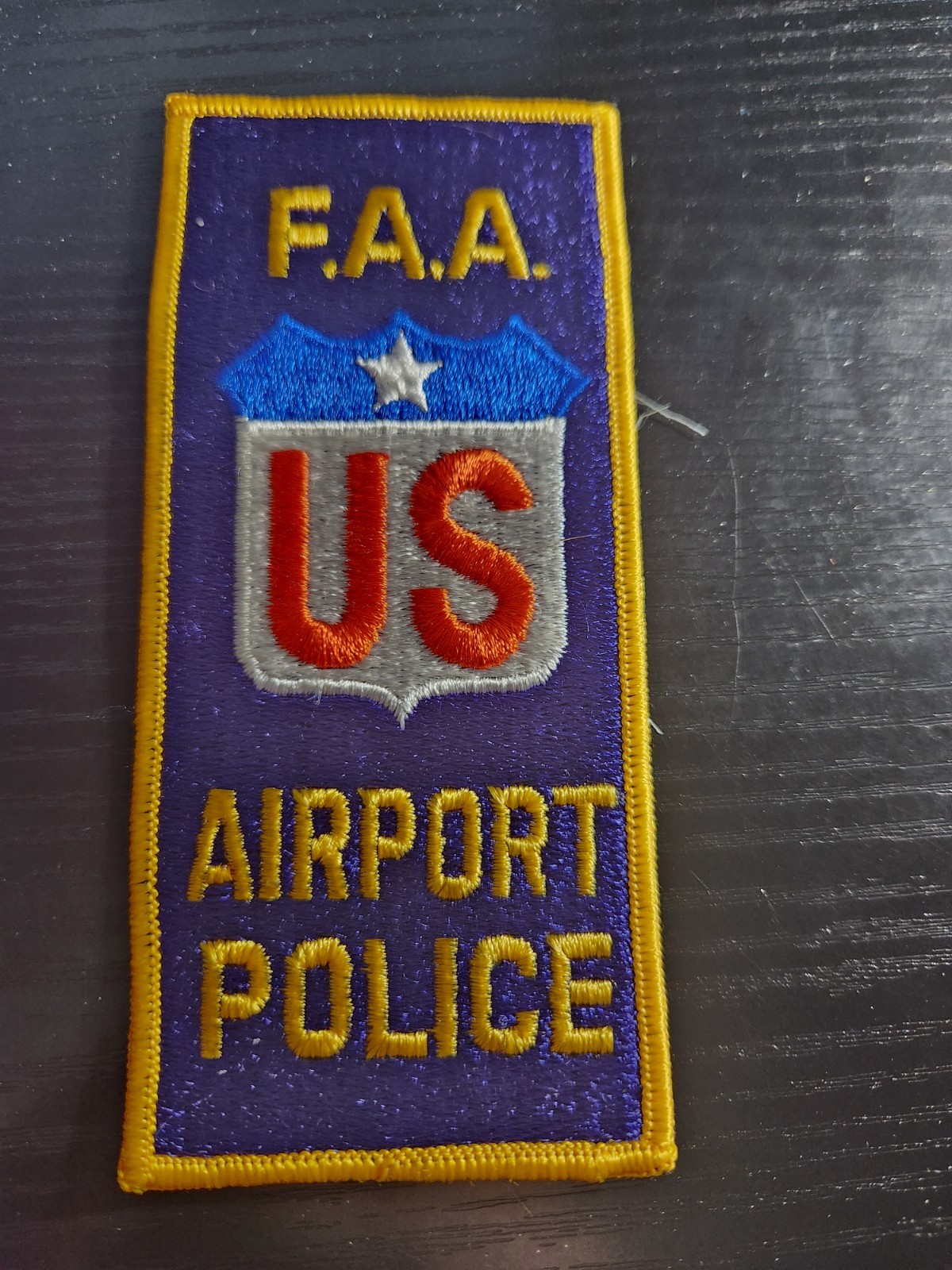 US FAA Airport Police Obsolete Rectangle Patch For Display Only - Collectable