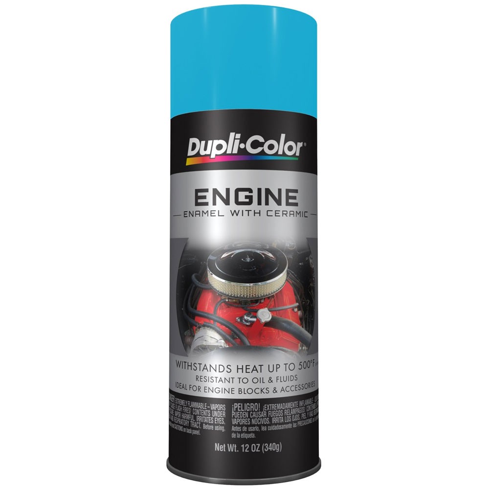 Duplicolor DE1643, Engine Enamel Paint w/ Ceramic, Torque N Teal, 12oz Aerosol
