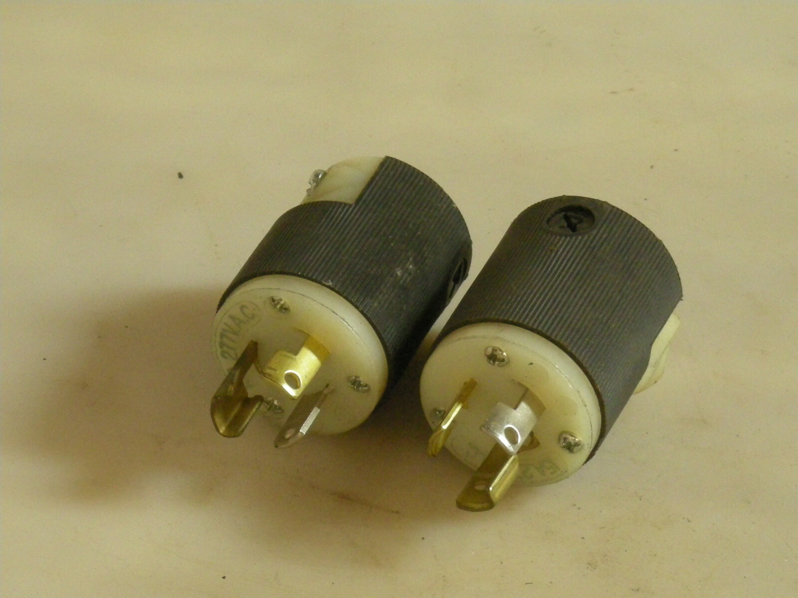 Lot of 2 ea. Hubbell HBL4770C Twist Lock Plugs 15A 277VAC