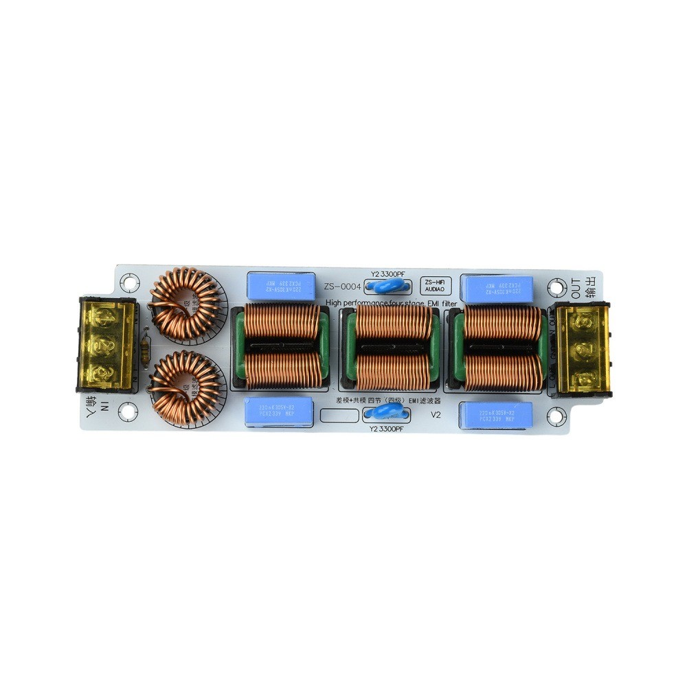 4-Stage Electromagnetic Interference Suppressor Audio Amplifier Power Module