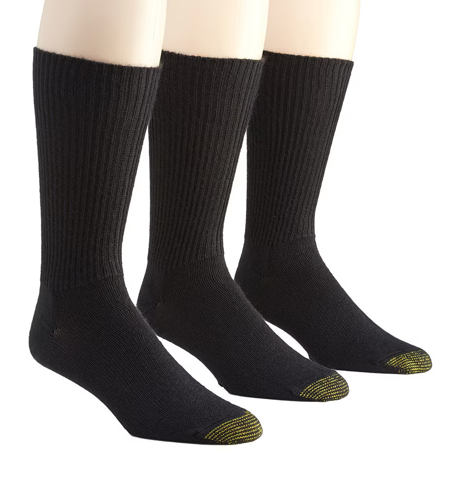 Gold Toe 523S Fluffies 1x1 Rib Crew Socks - 3 Pack