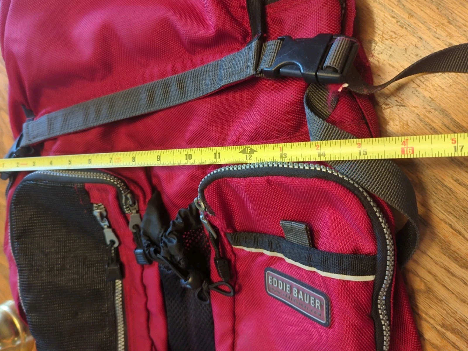 Eddie Bauer EBTEK Backpack EB1920 Red & Black Outdoors Large