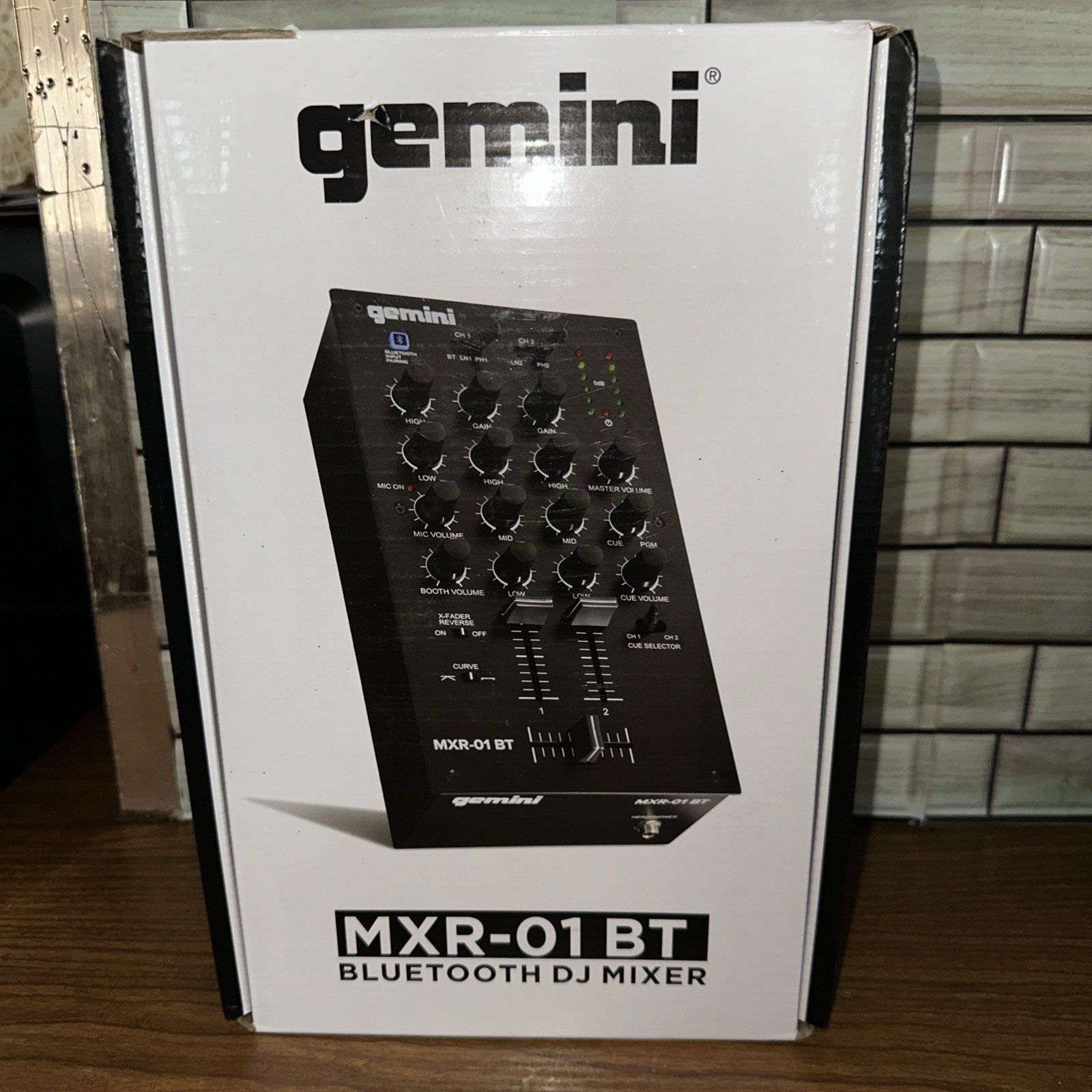 Gemini MXR-01 BT 2-Channel Professional DJ Mixer with Bluetooth Input