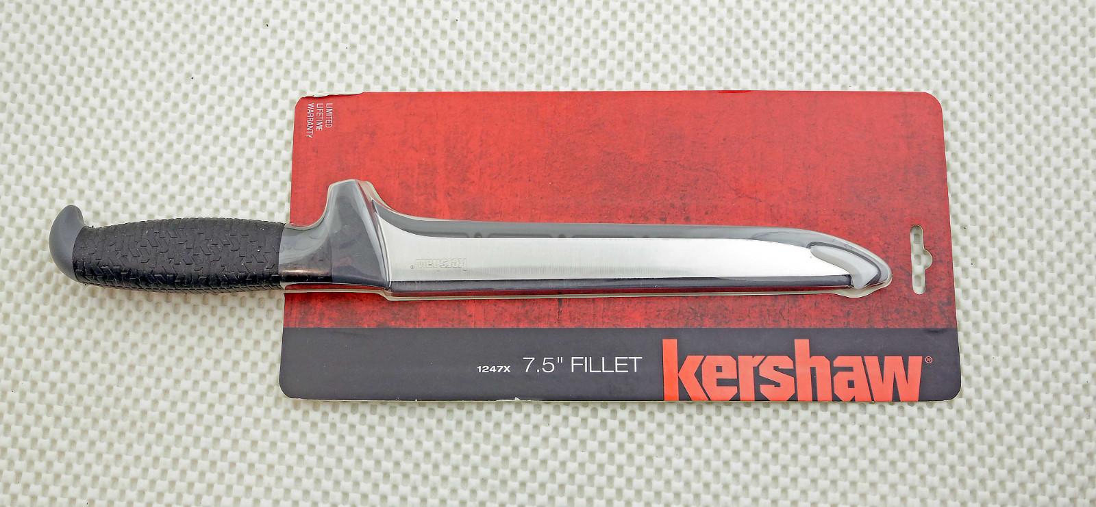 # 1247 Kershaw Narrow 7 1/2 " Fish Fillet Knife sheath 1247X new on Card fishing