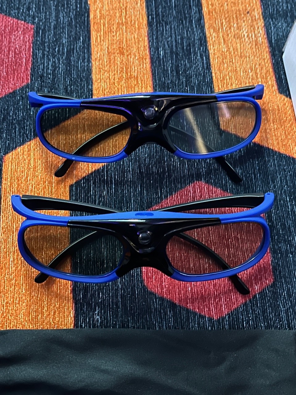 2 TOUMEI 3D Glasses Active Shutter DLP Link Rechargeable Eyewear 3-D