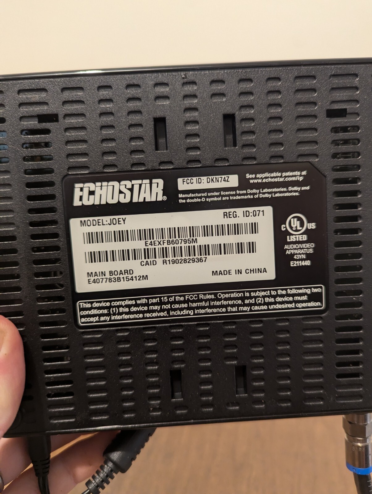 EchoStar Joey Dish Network Satellite Receiver - No Remote