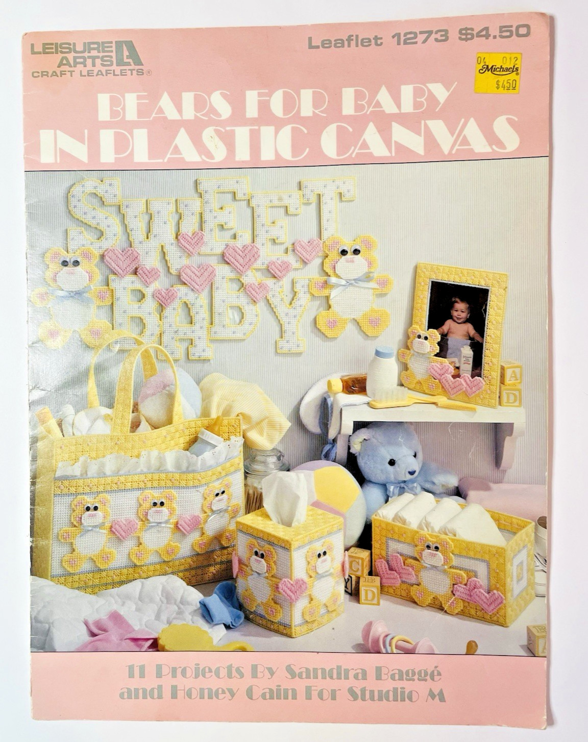 Cross Stitch Bears For Baby 11 Projects, Leisure Arts 1990 Leaflet 1273