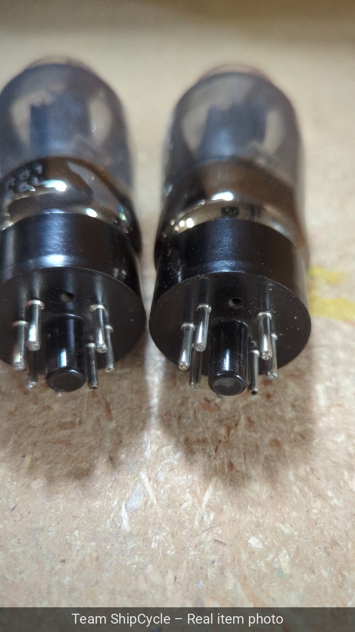 Mullard EL37 Matched Pair Vacuum Tubes Excellent Test G2U