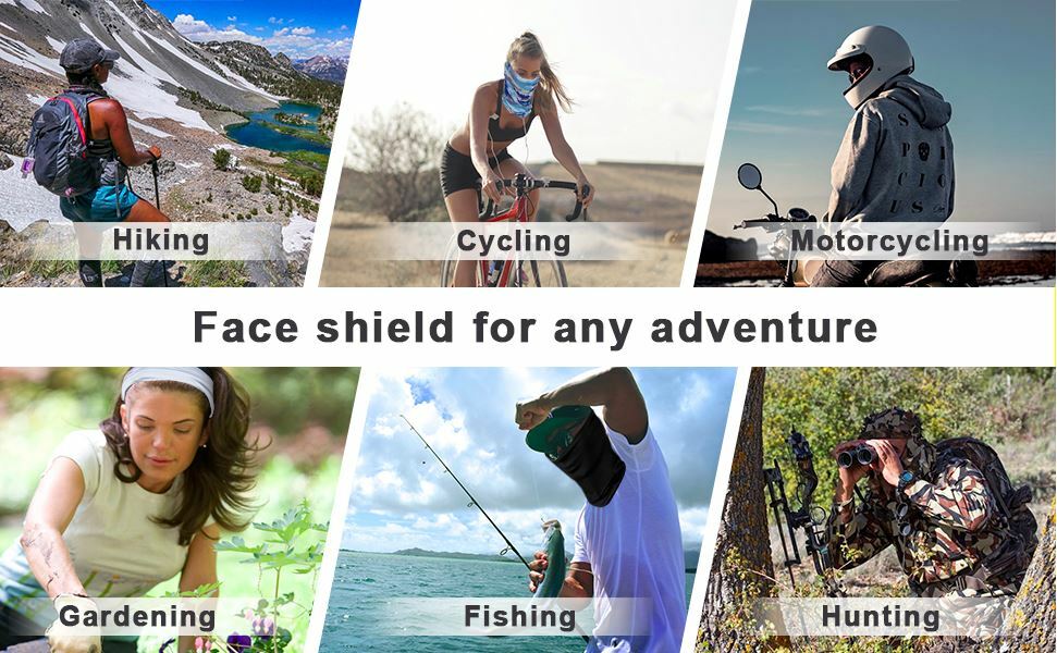 Fishing Face Mask Neck Gaiter Sun Guard UV Protector Balaclava Face Mask 5 Pack